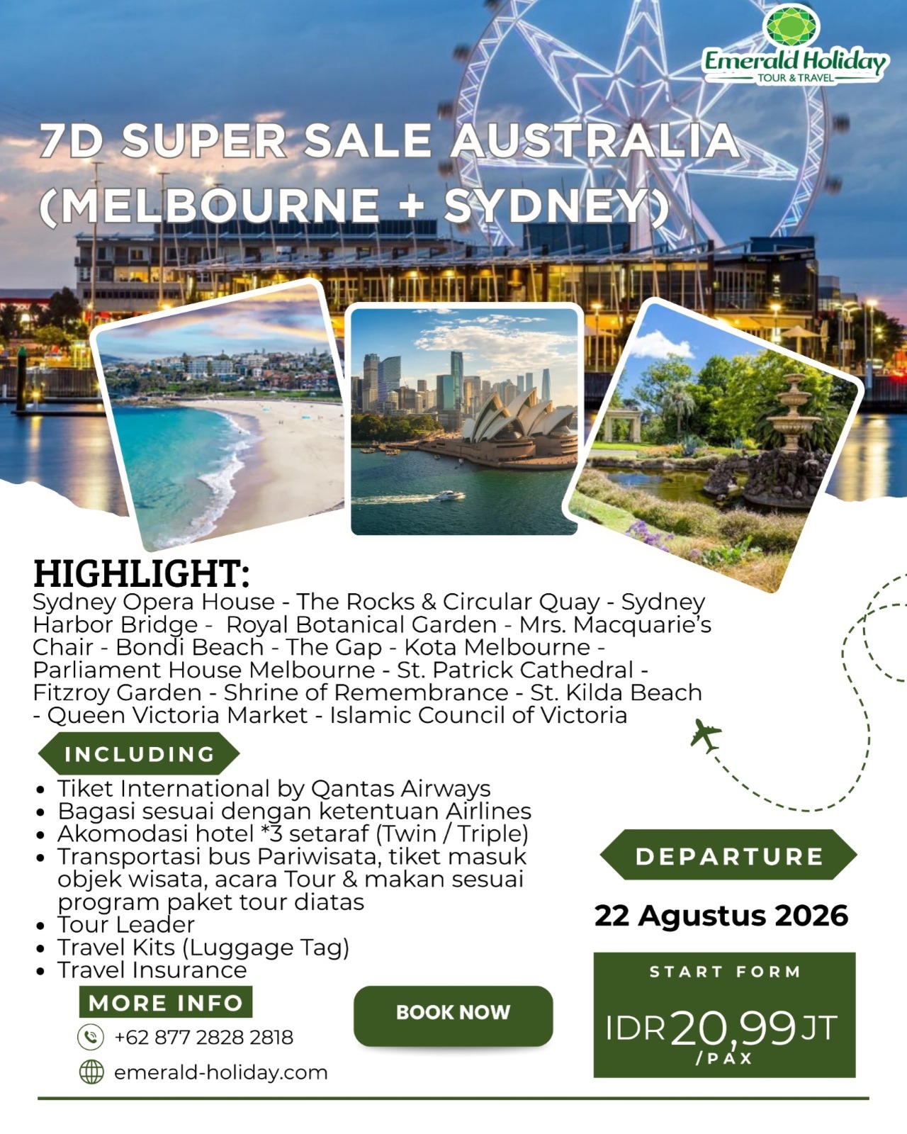 7D SUPER SALE AUSTRALIA -MELBOURNE SYDNEY